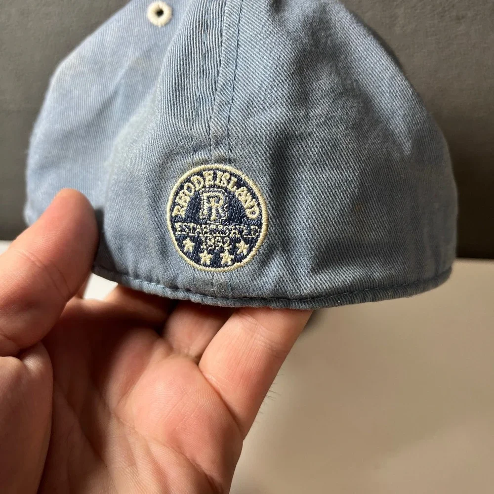 Rhode Island Rams Hat Twins Enterprise The Franchise Fitted Blue Cap Small